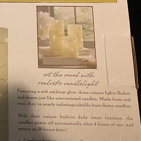 Apothecary & Company 3 Piece LED Candle Set With Timer - Picture 4 of 4